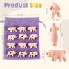 30Pcs Mini Pig Dice Game Set with Markings, Storage Bag, No Scorecard view 2