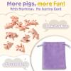 30Pcs Mini Pig Dice Game Set with Markings, Storage Bag, No Scorecard view 3