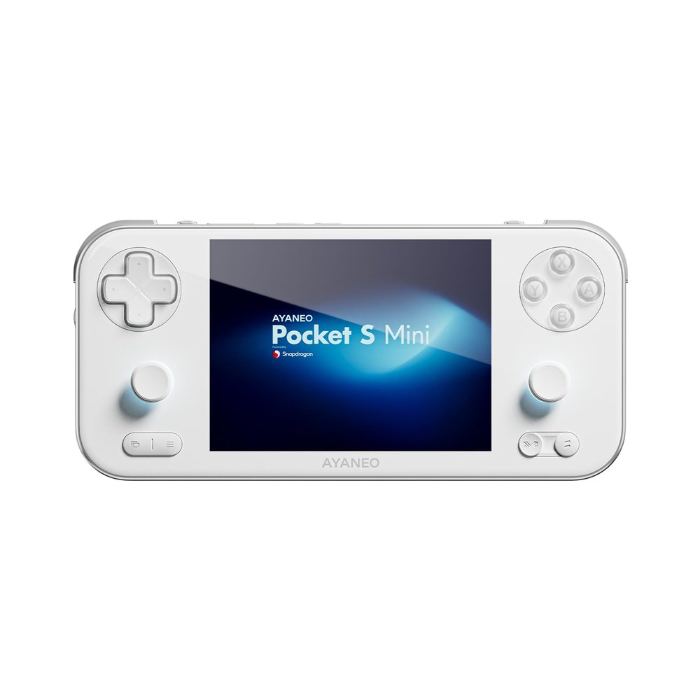 AYANEO Pocket S Mini Android Handhelds, 4.2" 4:3 1280x960 HD LCD Screen, Snapdragon G3x Gen 2 Gaming Handheld, Hall Effect Joysticks & Triggers, CNC Metal Frame (Ice Soul White, 12G+256G)