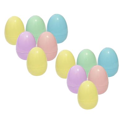 12 Pieces Empty Easter Eggs Fillable Eggshell Goodie Bag Fillers Basket Stuffers Ornament Toys Bright Pp Design Suitable for Party Favors Classroom Pr, Macaron Color