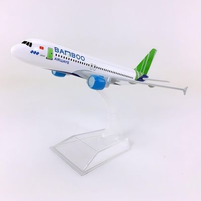 LGSRSNXHTX Airbus A320 Bamboo Air Vietnam Regional Airliner Alloy Aircraft Model for Collection and Display for Aviation Enthusiasts Home and Desktop Decoration