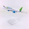 LGSRSNXHTX Airbus A320 Bamboo Air Vietnam Regional Airliner Alloy Aircraft Model for Collection and Display for Aviation Enthusiasts Home and Desktop Decoration view 1