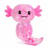 Axolotl Squishy Toy for Kids Ages 3+ & Adults, Slow Rising Sensory Fidget Toy, Cute Squeeze Toy for Desk, Classroom & Travel(Large Sequins Pink) view 1