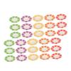 FRCOLOR Flower Shaped Disposable Paper Plates 50pcs Party Plates for Birthday Party Tableware Picnic Supplies Random Color view 1
