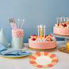 FRCOLOR Flower Shaped Disposable Paper Plates 50pcs Party Plates for Birthday Party Tableware Picnic Supplies Random Color view 4