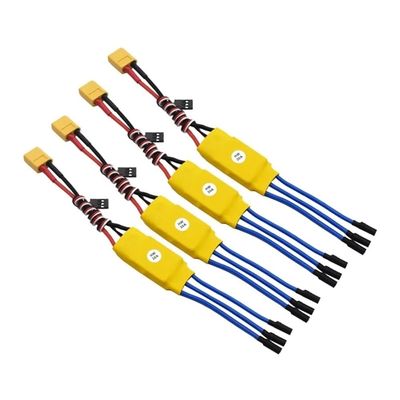 30A Specification Brushless ESC for 7V-12V Power System 5V/3A BEC 450 Class Helicopter Drive 1PC/4PCS(4PCS 30A with XT60)