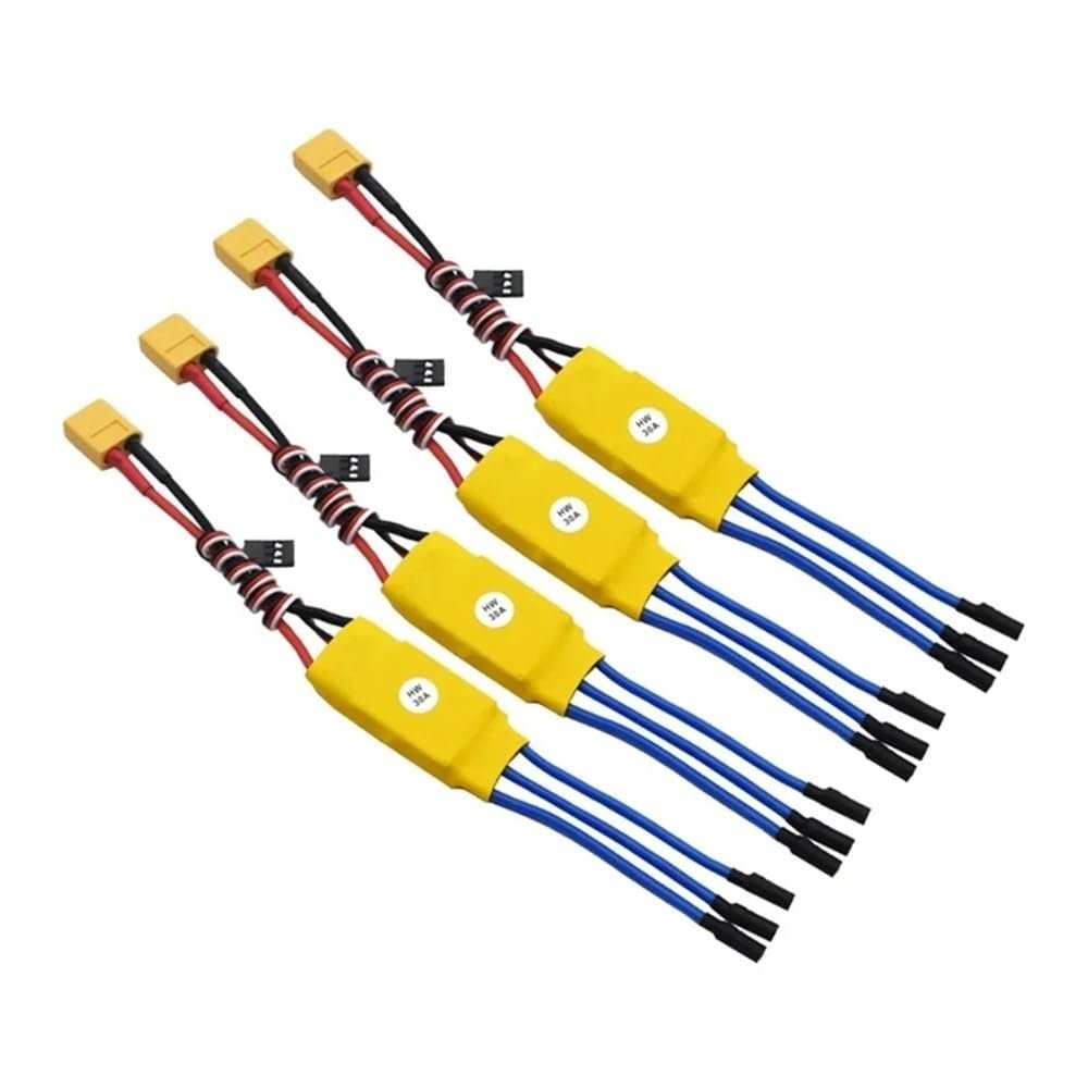 30A Specification Brushless ESC for 7V-12V Power System 5V/3A BEC 450 Class Helicopter Drive 1PC/4PCS(4PCS 30A with XT60)