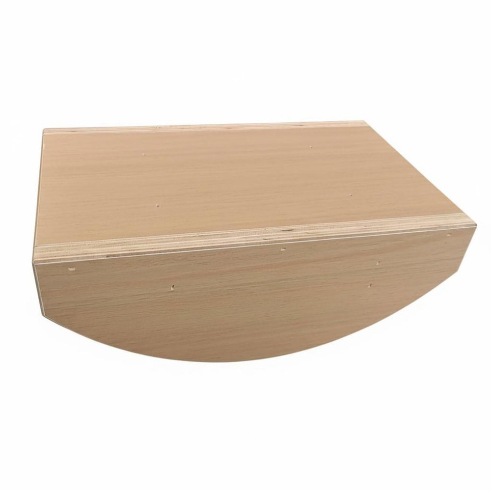 Qianly Pilates Rocker Board Heavy Duty Wood Wooden Balance Board Low-Impact Exercise Core Strength for Beginners, Kids, Gym, Wood