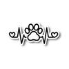 Dog Paw Heartbeat Vinyl Decal | Pet Lover Sticker | Animal Heart Rate Graphic | Dog Mom Decor | Cute Pet Art view 1