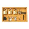 lstyty Montessori Daily Life Teaching Tools The Work of Unlocking Locks 5-Piece Imitation Copper Lock Home Set Educational Toy,B view 1
