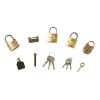 lstyty Montessori Daily Life Teaching Tools The Work of Unlocking Locks 5-Piece Imitation Copper Lock Home Set Educational Toy,B view 2