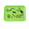 lstyty Montessori Daily Life Teaching Tools The Work of Unlocking Locks 5-Piece Imitation Copper Lock Home Set Educational Toy,A view 1