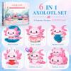 IBLOTIME Axolotl Building Set, 6 in 1 Mini Brick Sets with 2278 PCS, Micro Building Blocks Animal Kit, Small Party Favors, Desk Decor Gifts for Teens and Adults Age 14+ view 3