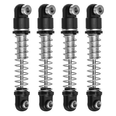 25mm Aluminum RC Shock Absorber Set, 4PCS CNC Threaded Suspension Upgrade, Replacement for 1/30 Axial SCX30 Crawler Car Ford Bronco, Jeep Wrangler, Chevrolet K10, Black