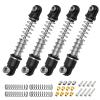 25mm Aluminum RC Shock Absorber Set, 4PCS CNC Threaded Suspension Upgrade, Replacement for 1/30 Axial SCX30 Crawler Car Ford Bronco, Jeep Wrangler, Chevrolet K10, Black view 2