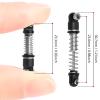 25mm Aluminum RC Shock Absorber Set, 4PCS CNC Threaded Suspension Upgrade, Replacement for 1/30 Axial SCX30 Crawler Car Ford Bronco, Jeep Wrangler, Chevrolet K10, Black view 3