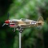 Shark Mouth Warplane Garden Wind Spinner, 3D Metal Warplane Weather Vane with Metal Bracket, Fun Yard Art Decor, Dynamic Iron Decorative Airplane Windmill for Lawn Garden and Patio (1Pcs) view 1