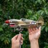 Shark Mouth Warplane Garden Wind Spinner, 3D Metal Warplane Weather Vane with Metal Bracket, Fun Yard Art Decor, Dynamic Iron Decorative Airplane Windmill for Lawn Garden and Patio (1Pcs) view 2