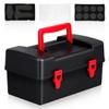 Veemoon Battling Top Storage Case, Black Plastic Gyro Organizer Box, Spinning Toys Burst Launcher Container Empty Travel Carrier Kids Children Boys Battle Game view 1