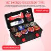 Veemoon Battling Top Storage Case, Black Plastic Gyro Organizer Box, Spinning Toys Burst Launcher Container Empty Travel Carrier Kids Children Boys Battle Game view 2