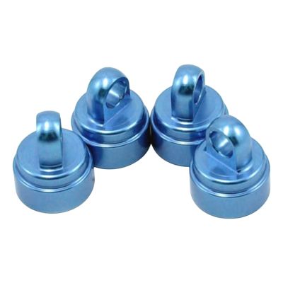 Aluminum Shock Caps Anodized Blue (4) TRA3767A