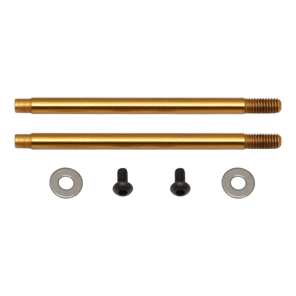91619 3x27.5 mm Shock Shafts (V2) Titanium RC10B5 / M RC10B6 RC10SC5M