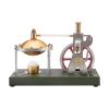 ENJOMOR Steam Engine Model, DIY Assembly Steam Engine Kit Retro Vertical Engine Model with Spherical Boiler Support and Additional Load, Unique Gift for Hobbyists view 3