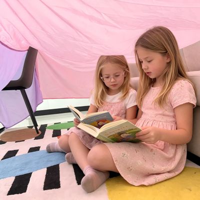 Blanket Fort Building Kit for Kids, Make a Portable Playhouse, Large Blanket and Clips, Magic Play Tent Boys Girls Indoor Outdoor Build Set, STEM Children Toy, Best Gift for Children, Ages 4, 8, 12 +