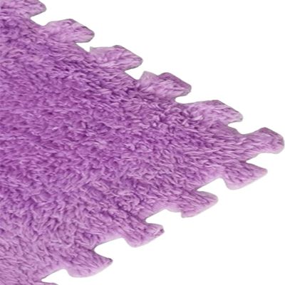 LBAawxe Foam Interlocking Floor Mat, Soft Puzzle Foam Floor Mat, Plush Patchwork Carpet, Non-Slip Interlocking Carpet(Purple,48pcs)