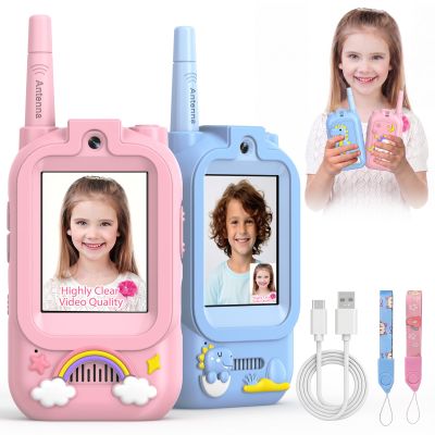 WWalkie Talkies for Kids Pack of 2, Rechargeable Long Range Two Way Radios