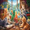 Jigsaw Puzzles for Adults 1000 Pieces - Curious Cats Watching Fish Scene Challenging Puzzles with High Definition Artwork, Relaxing Family Game Night Gift view 1