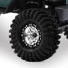 1.3" Pre-Assembled Beadlock Wheels and Tires 70mm (2.75in) for SCX24 TRX4M 1/18 1/24 RC Crawlers Aluminum Rims, Soft Rubber Tires with Foam Inserts, Easy-Install Upgrade Parts (Silver) view 2