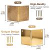 4 Pcs Baseboard Corner Protectors,Brass Skirting Board Corner Protectors for File Boxes,Bookshelves,Wooden Cases,Jewel Cases Decorative (Bronze) view 2