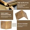 4 Pcs Baseboard Corner Protectors,Brass Skirting Board Corner Protectors for File Boxes,Bookshelves,Wooden Cases,Jewel Cases Decorative (Bronze) view 3