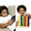 2-Pack Color Matching Stacking Puzzle Game - Color Stack Challenge Competitive Brain Teaser Tabletop Game, Family Game Set with Wooden Rack & Beads view 1