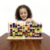 2-Pack Color Matching Stacking Puzzle Game - Color Stack Challenge Competitive Brain Teaser Tabletop Game, Family Game Set with Wooden Rack & Beads view 3