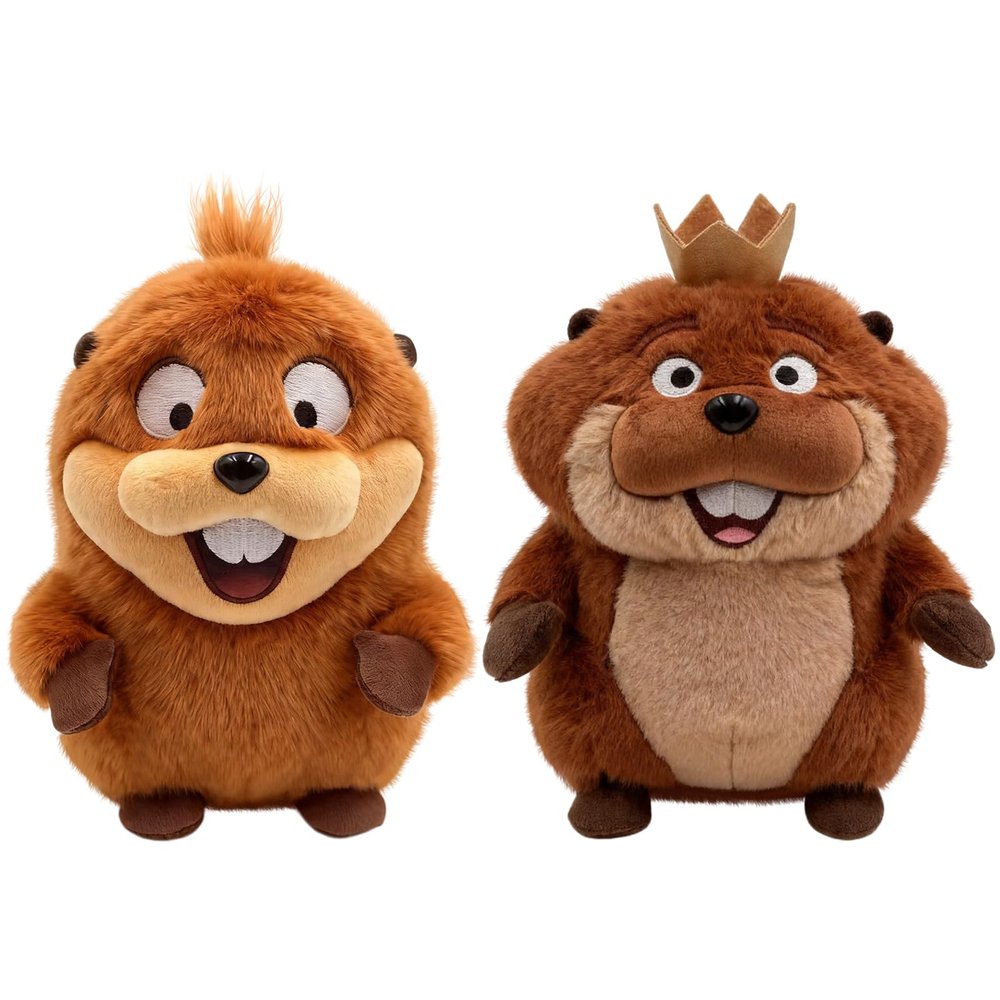2Pcs Hoppers Plush Toys, Mabel & King George Plushs 7.9-Inch Stuffed Animals, Hoopers Movie Toys,Super Soft Cotton-Filled Collectible Plush for Kids and Hoppers Movie Fans Game