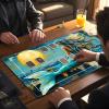 DISUOFEART Playmat for MTG & Magic: The Gathering with Zones, 24x14 inch Non-Slip TCG Game Mat for Commander, Moonlight Mermaid Ocean Card Game Table Mat view 4
