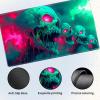 DISUOFEART Playmat for MTG & Magic: The Gathering, 24x14 inch Non-Slip TCG Game Mat for Commander, Neon Zombie Skulls Horror Print Card Game Table Mat view 3