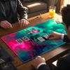DISUOFEART Playmat for MTG & Magic: The Gathering, 24x14 inch Non-Slip TCG Game Mat for Commander, Neon Zombie Skulls Horror Print Card Game Table Mat view 4