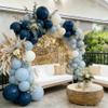 101Pcs Navy Blue White Balloon Arch Garland Kit, 10/5 Inch Matte Latex Balloons for Boy Baby Shower Birthday Wedding Bridal Shower Bachelorette Graduation Party Decorations view 2
