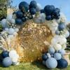 101Pcs Navy Blue White Balloon Arch Garland Kit, 10/5 Inch Matte Latex Balloons for Boy Baby Shower Birthday Wedding Bridal Shower Bachelorette Graduation Party Decorations view 4