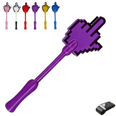 Middle Finger Tap, Credit Card Wand Tap to Pay, Magic Wand Credit Card Holder, Credit Card Skin Funny, Middle Finger Gifts, Novelty Gag Gift, Office Desk Accessories, Humor Desktop Decor (Purple)