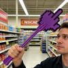 Middle Finger Tap, Credit Card Wand Tap to Pay, Magic Wand Credit Card Holder, Credit Card Skin Funny, Middle Finger Gifts, Novelty Gag Gift, Office Desk Accessories, Humor Desktop Decor (Purple) view 3