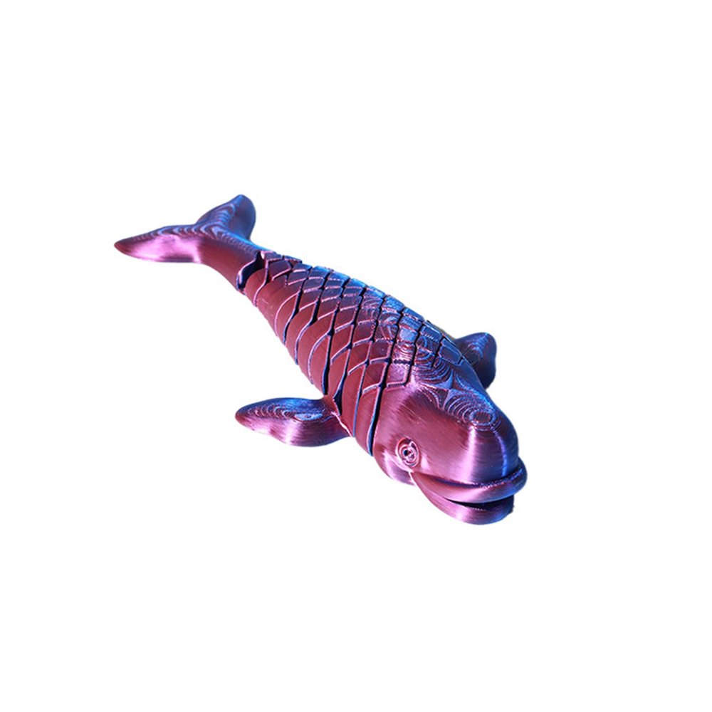 3D Toys 3D Printed Sea Animals Whale 17cm/6.7in for Surprise Fantasy Gifts Stress Relief Home Office Decompression Decor-Laser Purple