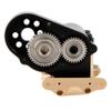 MEUS RACING SCX30 Transmission Assembled Gearbox with Brass Skid Plate for Axial SCX30 1/30 RC Crawler (Black) view 2