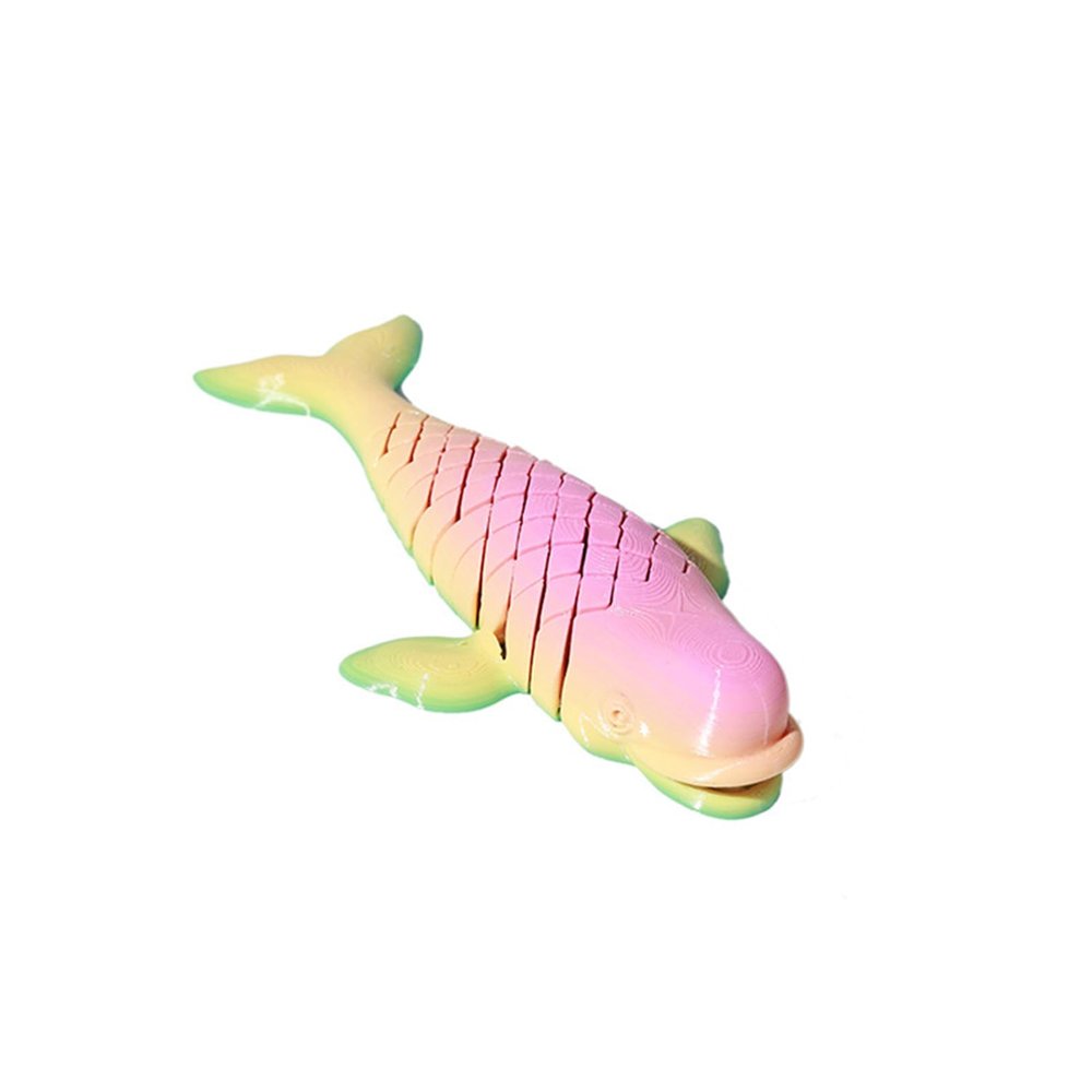 3D Toys 3D Printed Sea Animals Whale 17cm/6.7in for Surprise Fantasy Gifts Stress Relief Home Office Decompression Decor-Pink Gradient