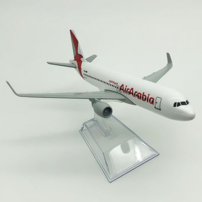 Airbus A320 Arabia Airlines 16cm Diecast Alloy Metal Miniature Plane for Collectors Display Stand