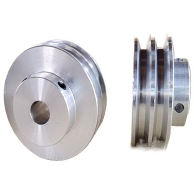 Aluminum Alloy V-Belt Double Groove Pulley 60mm - for Lathe Spindle Motor, Compatible with 6mm PU Round Belt (2pcs)(16mm)