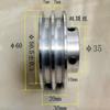 Aluminum Alloy V-Belt Double Groove Pulley 60mm - for Lathe Spindle Motor, Compatible with 6mm PU Round Belt (2pcs)(16mm) view 2